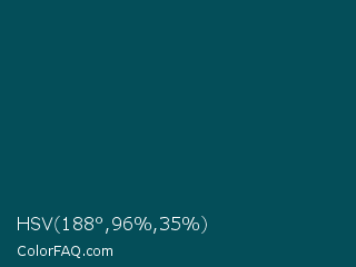 HSV 188°,96%,35% Color Image