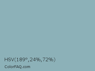 HSV 189°,24%,72% Color Image