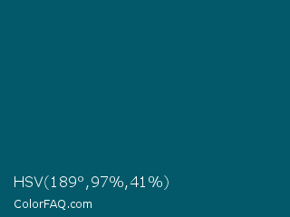HSV 189°,97%,41% Color Image