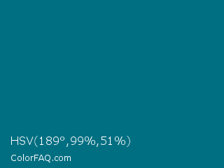 HSV 189°,99%,51% Color Image