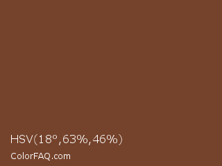 HSV 18°,63%,46% Color Image