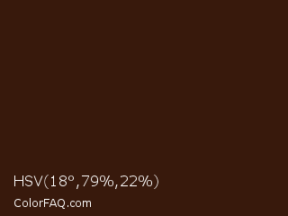 HSV 18°,79%,22% Color Image