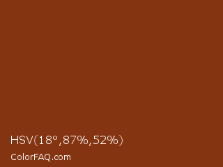 HSV 18°,87%,52% Color Image