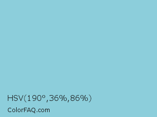 HSV 190°,36%,86% Color Image