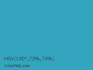 HSV 190°,73%,74% Color Image
