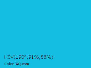 HSV 190°,91%,88% Color Image