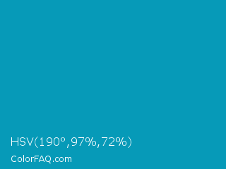 HSV 190°,97%,72% Color Image