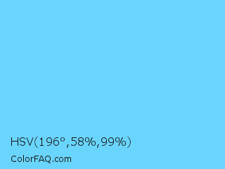 HSV 196°,58%,99% Color Image