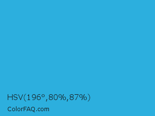 HSV 196°,80%,87% Color Image