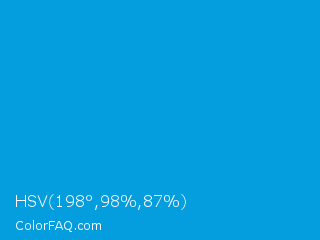 HSV 198°,98%,87% Color Image