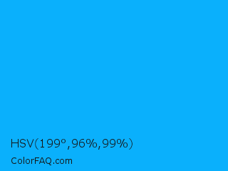 HSV 199°,96%,99% Color Image