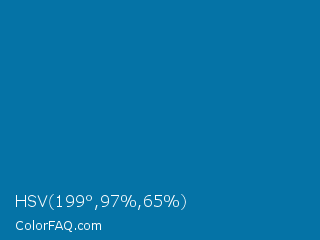 HSV 199°,97%,65% Color Image