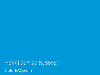 HSV 199°,99%,86% Color Image