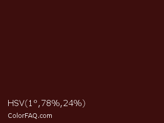 HSV 1°,78%,24% Color Image
