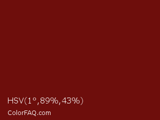 HSV 1°,89%,43% Color Image