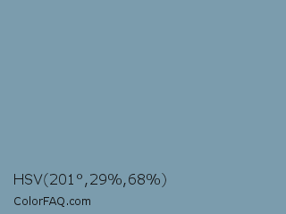 HSV 201°,29%,68% Color Image