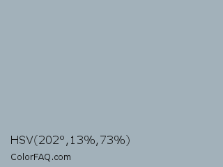 HSV 202°,13%,73% Color Image
