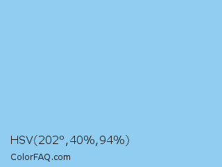 HSV 202°,40%,94% Color Image