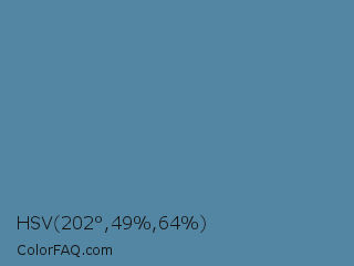 HSV 202°,49%,64% Color Image