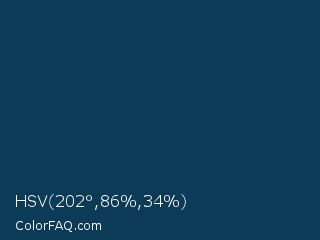 HSV 202°,86%,34% Color Image