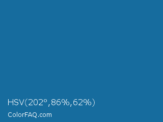 HSV 202°,86%,62% Color Image