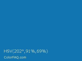 HSV 202°,91%,69% Color Image