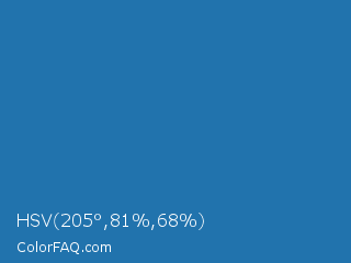 HSV 205°,81%,68% Color Image