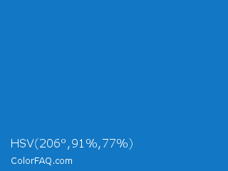 HSV 206°,91%,77% Color Image