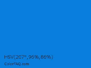 HSV 207°,96%,86% Color Image