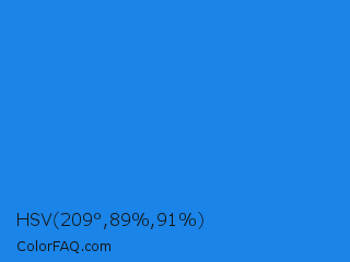 HSV 209°,89%,91% Color Image