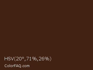 HSV 20°,71%,26% Color Image