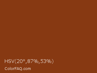 HSV 20°,87%,53% Color Image