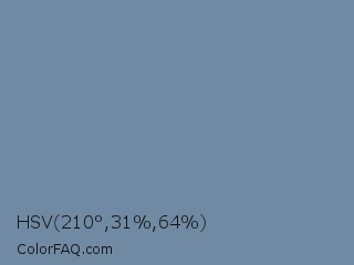 HSV 210°,31%,64% Color Image