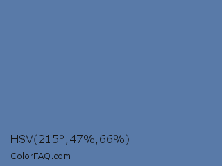 HSV 215°,47%,66% Color Image