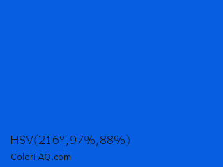 HSV 216°,97%,88% Color Image