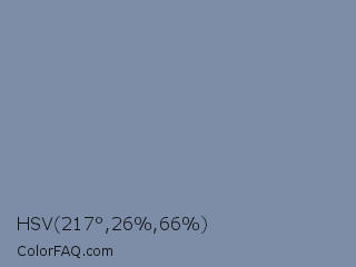 HSV 217°,26%,66% Color Image