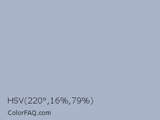 HSV 220°,16%,79% Color Image