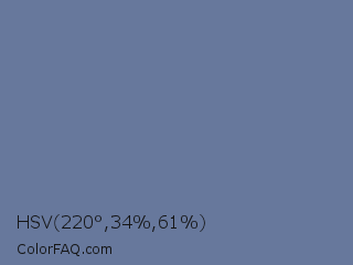 HSV 220°,34%,61% Color Image