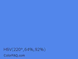 HSV 220°,64%,92% Color Image
