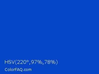 HSV 220°,97%,78% Color Image