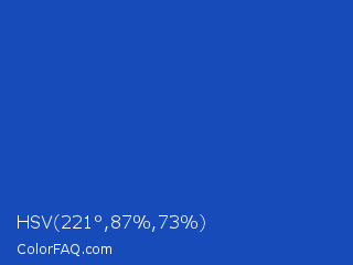 HSV 221°,87%,73% Color Image