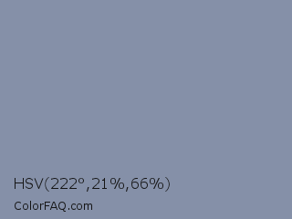 HSV 222°,21%,66% Color Image