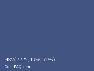 HSV 222°,49%,51% Color Image