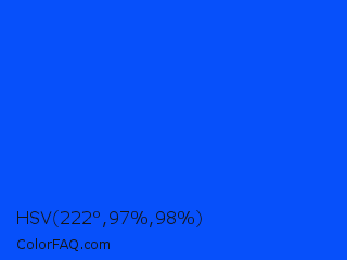 HSV 222°,97%,98% Color Image