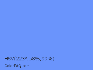 HSV 223°,58%,99% Color Image