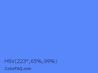 HSV 223°,65%,99% Color Image