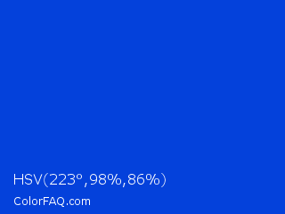 HSV 223°,98%,86% Color Image