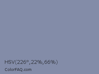 HSV 226°,22%,66% Color Image