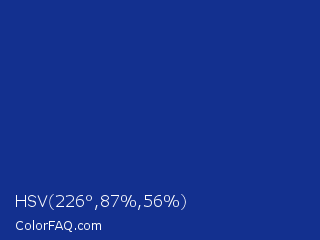 HSV 226°,87%,56% Color Image