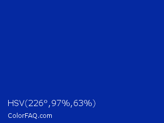 HSV 226°,97%,63% Color Image